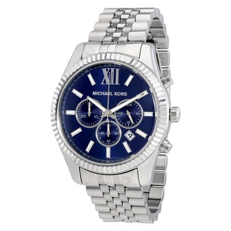 michael kors navy face watch|michael kors men's black watches.